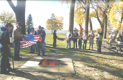 Scouts with Flags