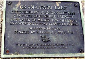 Okamanpadu Lake marker