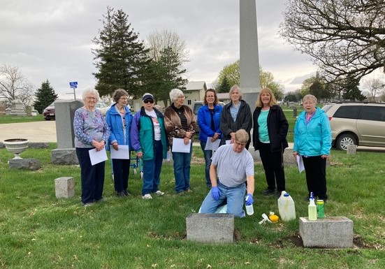 cemetery stone cleaning
