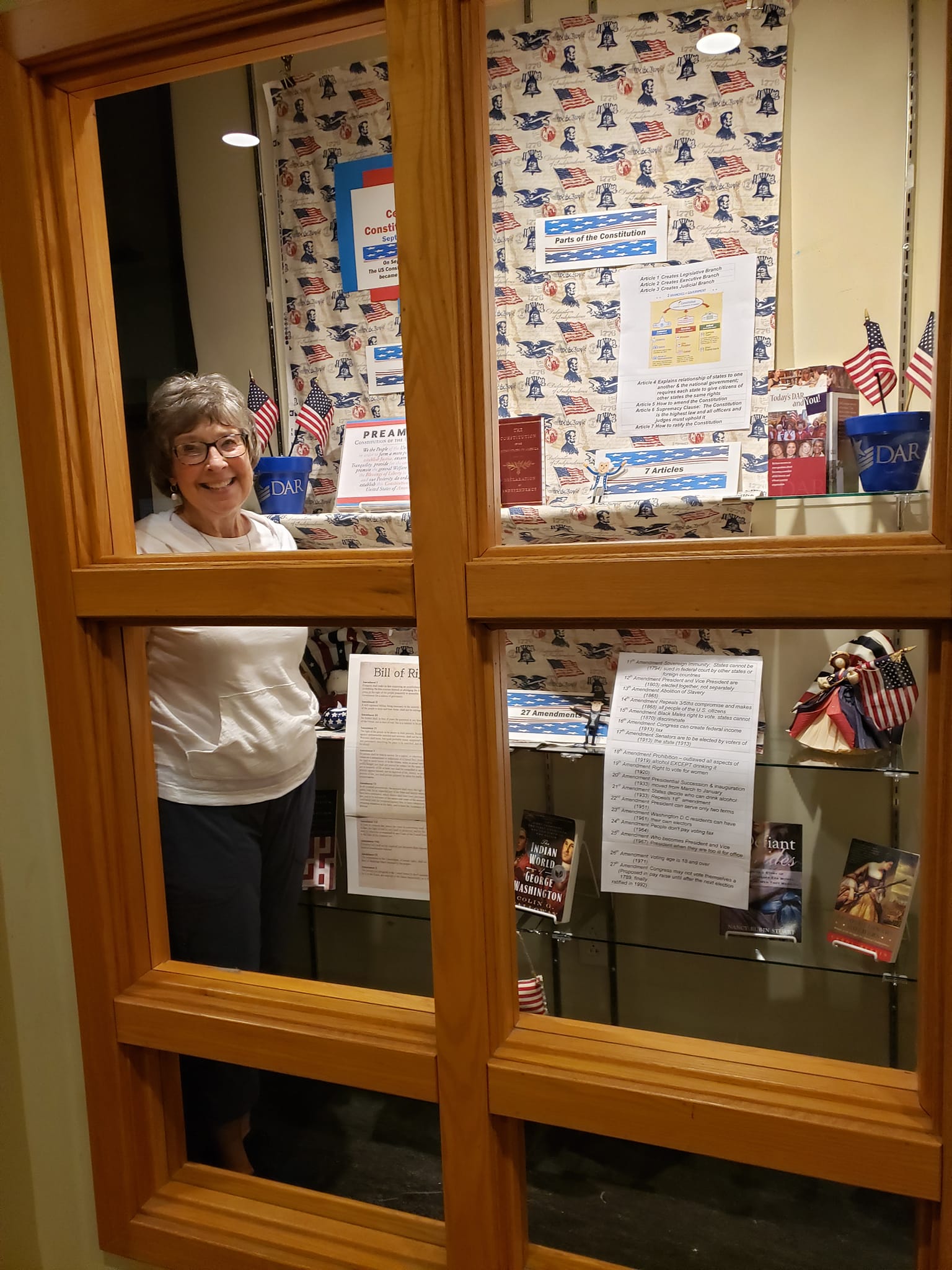 Constitution week window display